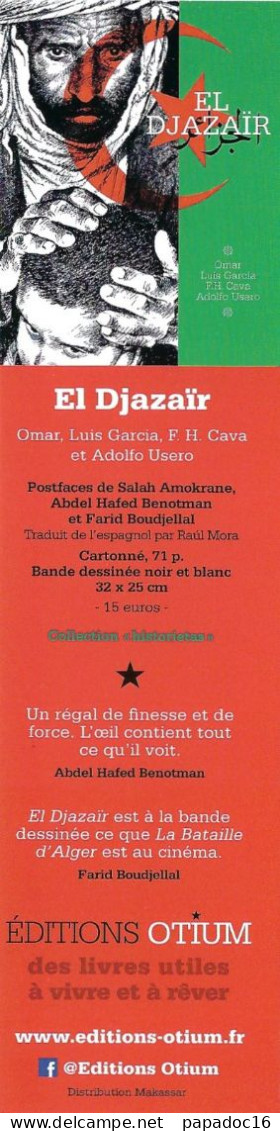 BD - Marque-pages - El Djazaïr - Editions Otium - Ill. Luis Garcia - Marque-pages