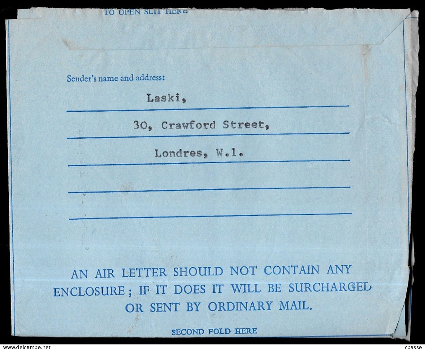 Entier Postal UK United Kingdom - Entier Postal QUEEN ELIZABETH II Air Letter Aerogramme De Londres à Paris Pour M. Lem - Entiers Postaux