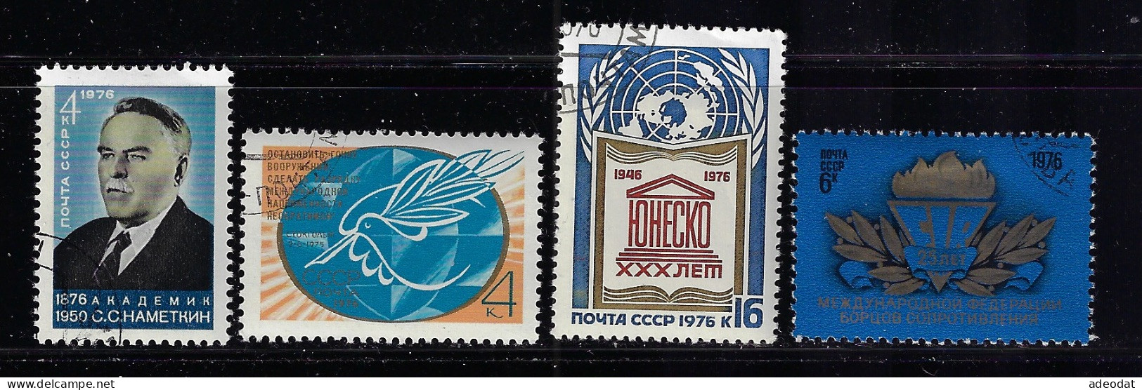 RUSSIA  1976  SCOTT #4460,4470,4471,4474    USED - Usados