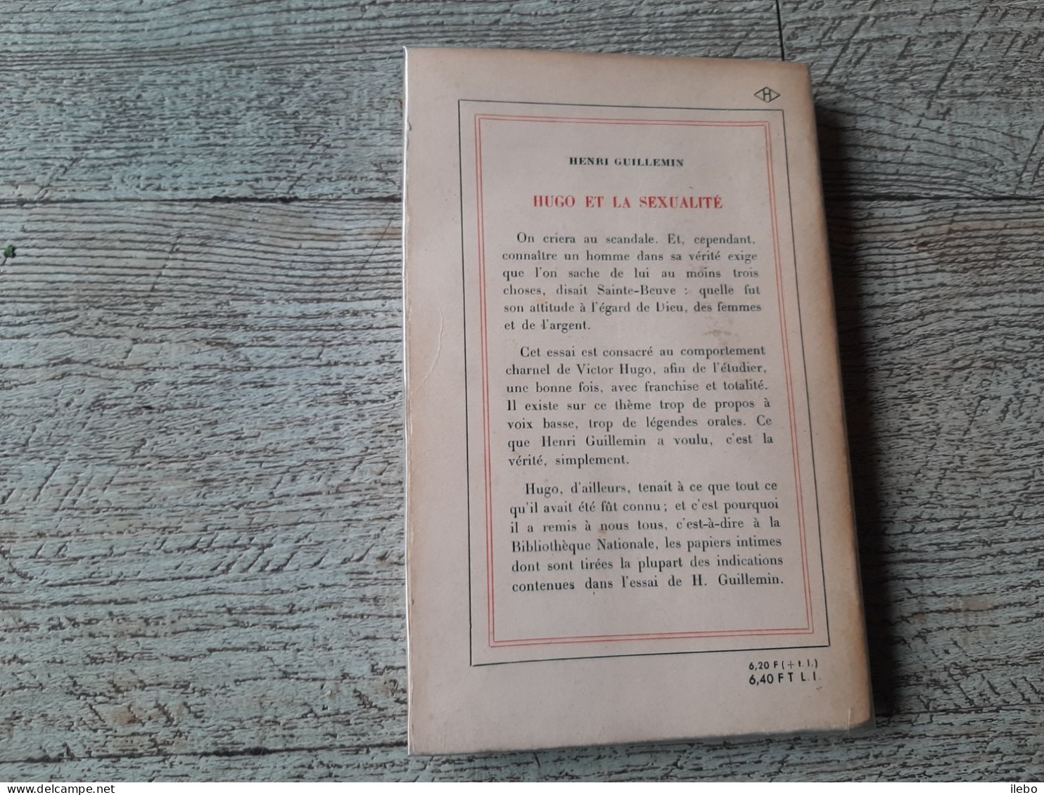 Hugo Et La Sexualité Henri Guillemin 1954 Dédicacé - Livres Dédicacés