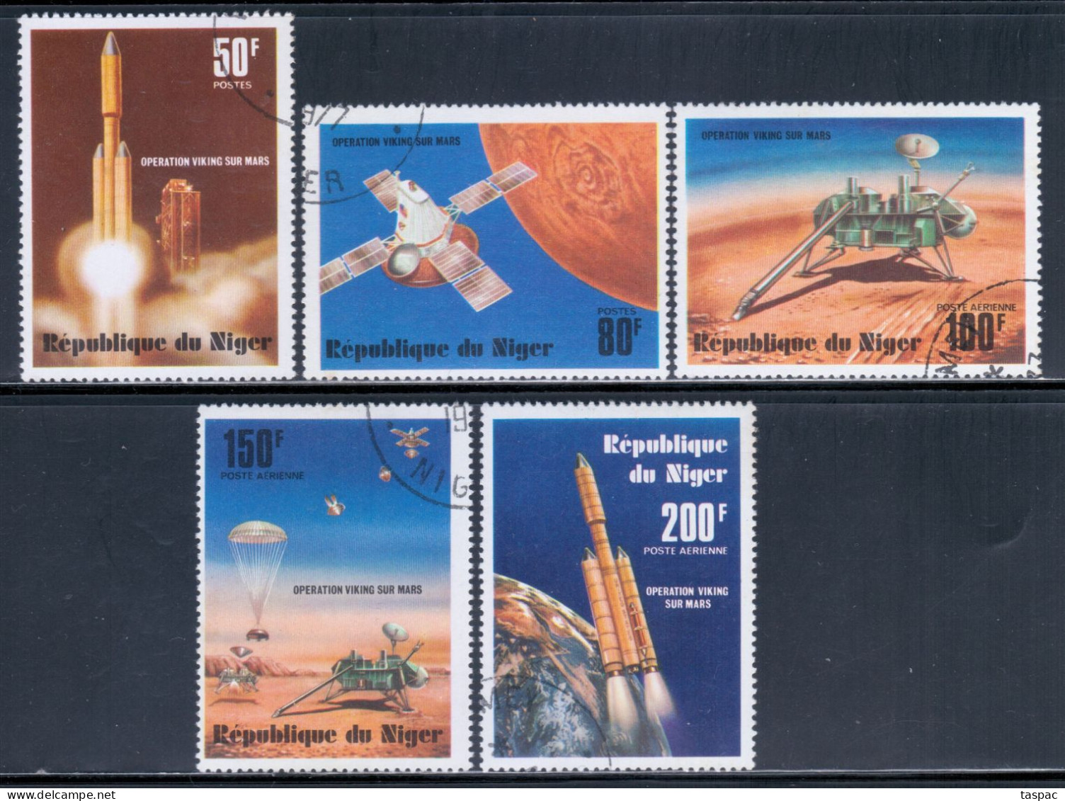 Niger 1977 Mi# 565-569 Used - Viking Mars Project / Space - Afrika