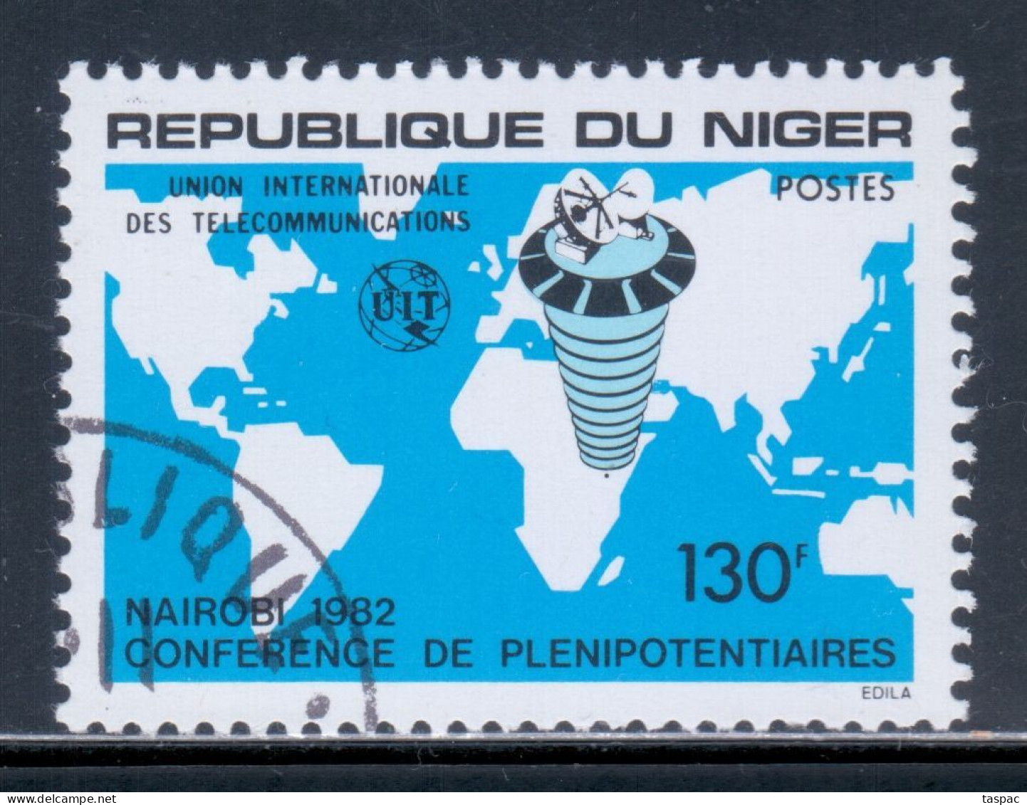 Niger 1982 Mi# 813 Used - ITU Plenipotentiaries Conference, Nairobi / Space - Afrika