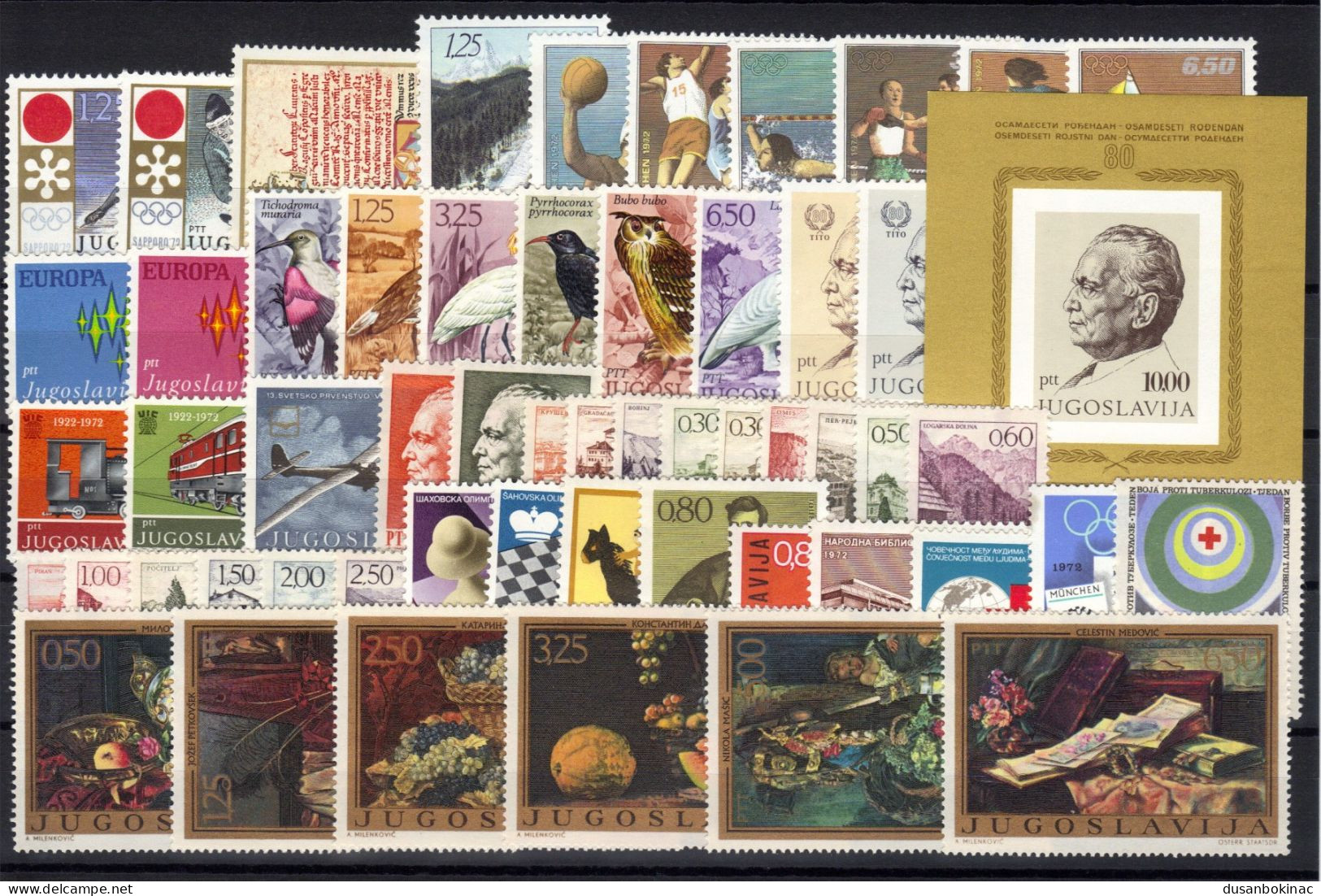 Yugoslavia-Complete Year 1972, MNH (without Surcharges) - Ongebruikt