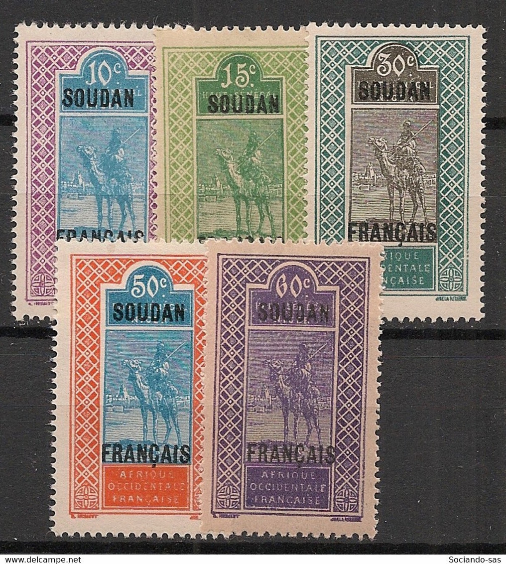 SOUDAN - 1925-26 - N°YT. 37 à 41 - Série Complète - Neuf Luxe ** / MNH / Postfrisch - Nuovi