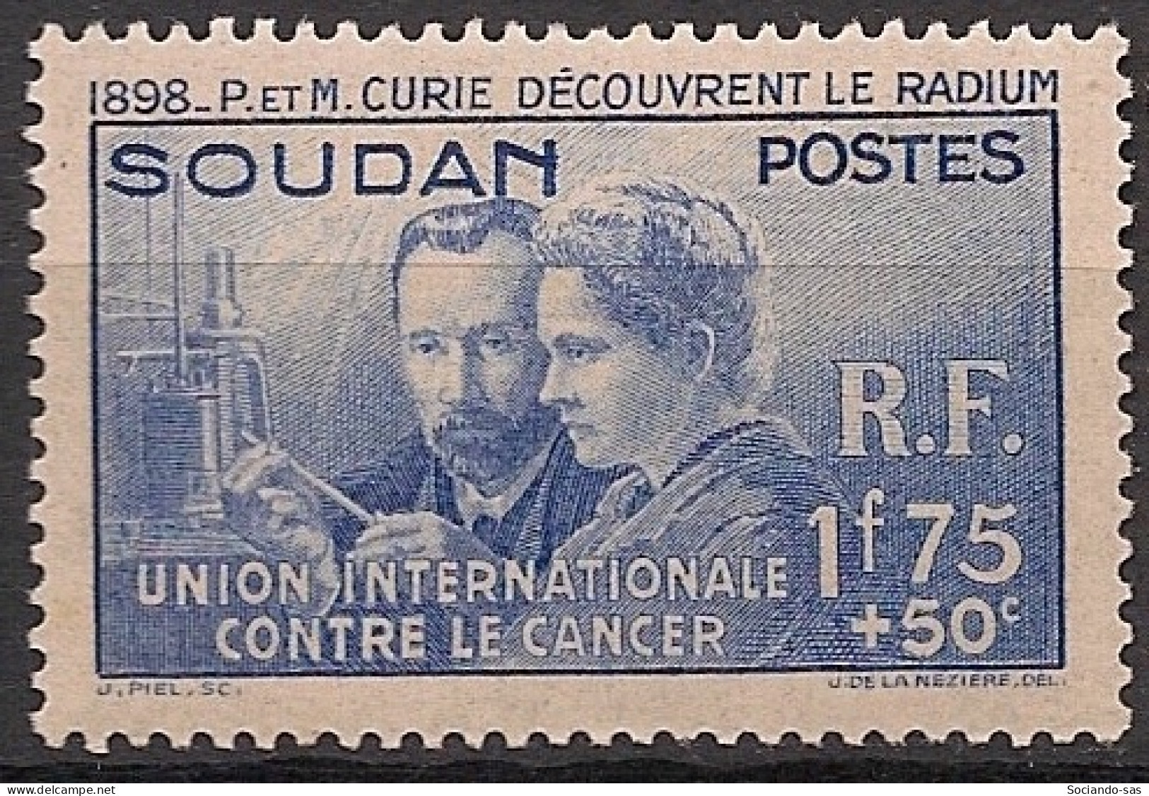 SOUDAN - 1938 - N°YT. 99 - Marie Curie - Neuf Luxe ** / MNH / Postfrisch - Ongebruikt