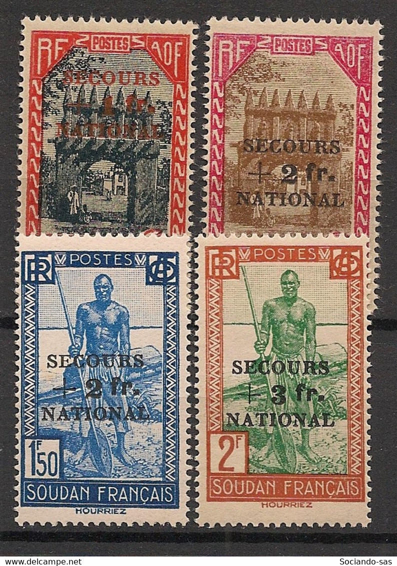 SOUDAN - 1941 - N°YT. 125 à 128 - Secours National - Série Complète - Neuf Luxe ** / MNH / Postfrisch - Neufs