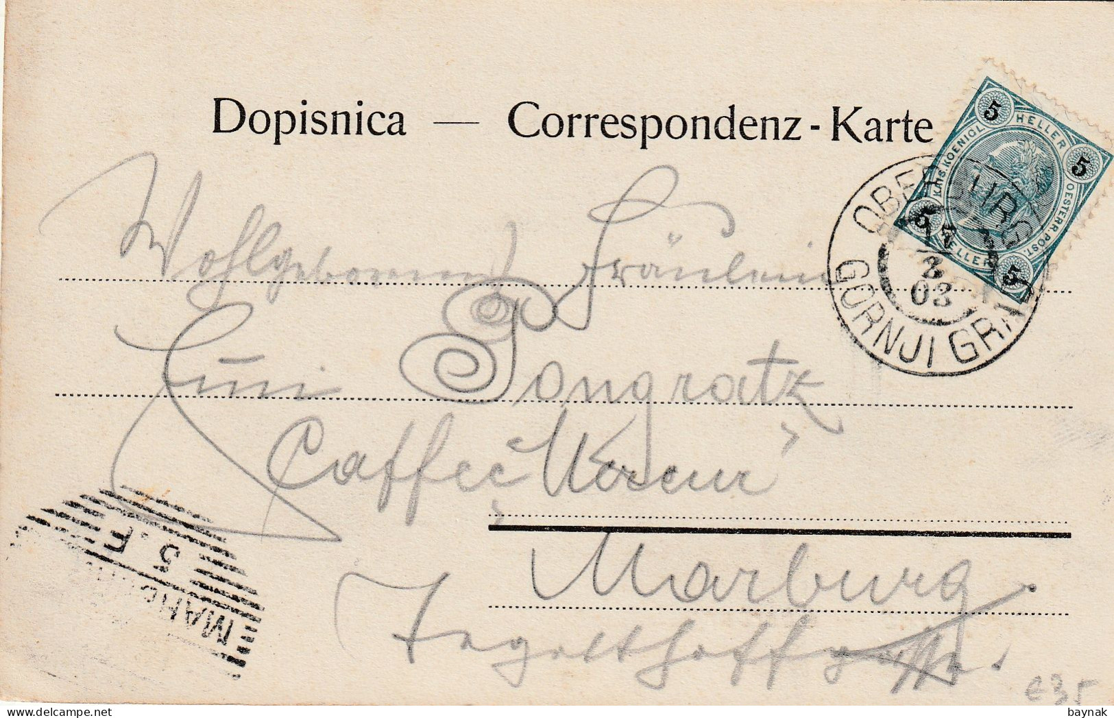 SL1814  --  GORNJIGRAD  --  OBERBURG  --  1903 - Slovénie