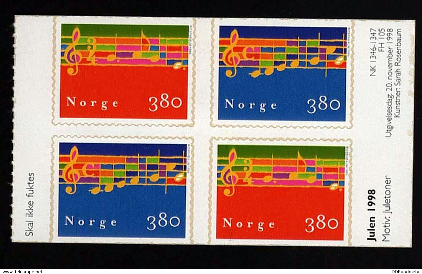 1998 Christmas Stamp Number NO 1209a AFA NO HS1295-1296 Xx MNH - Neufs