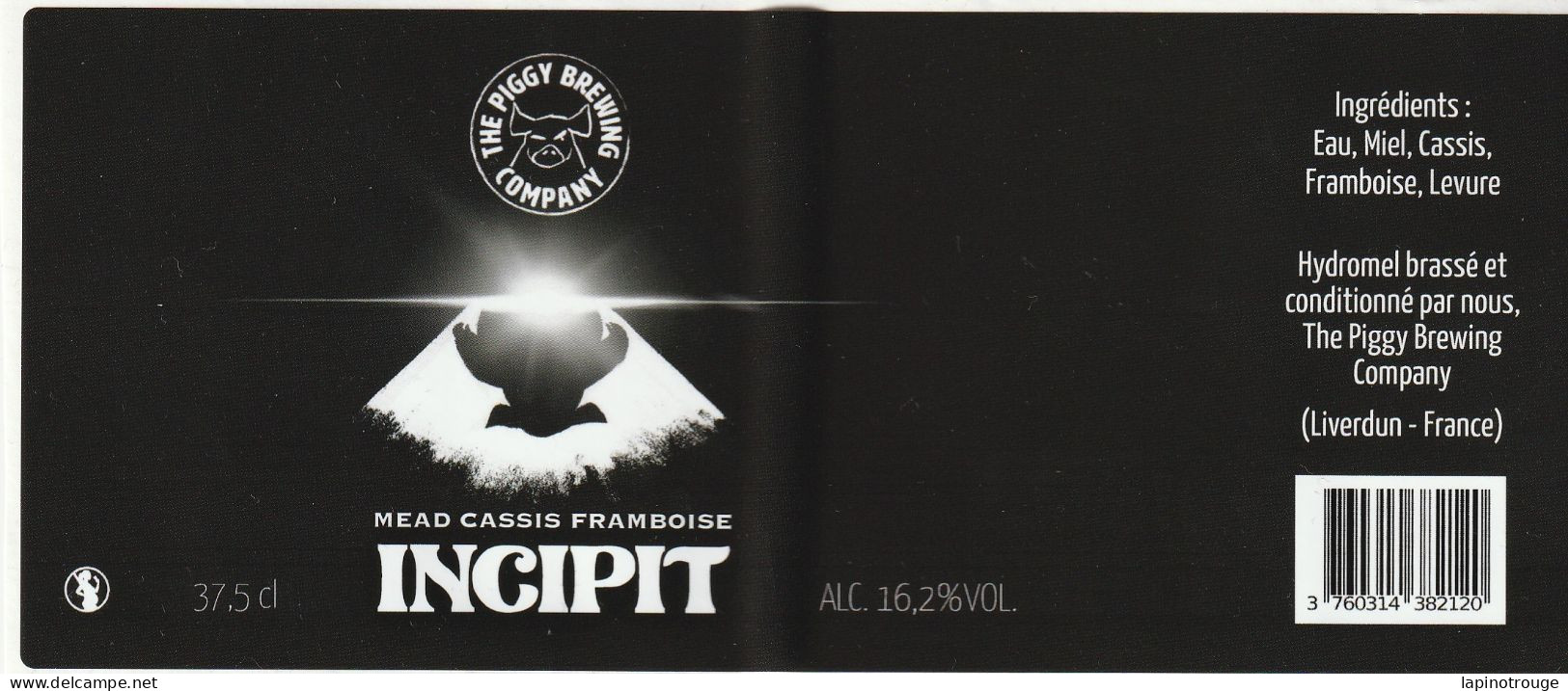 Etiquette Alcool The Piggy Brewing Company Incipit - Arte Della Tavola