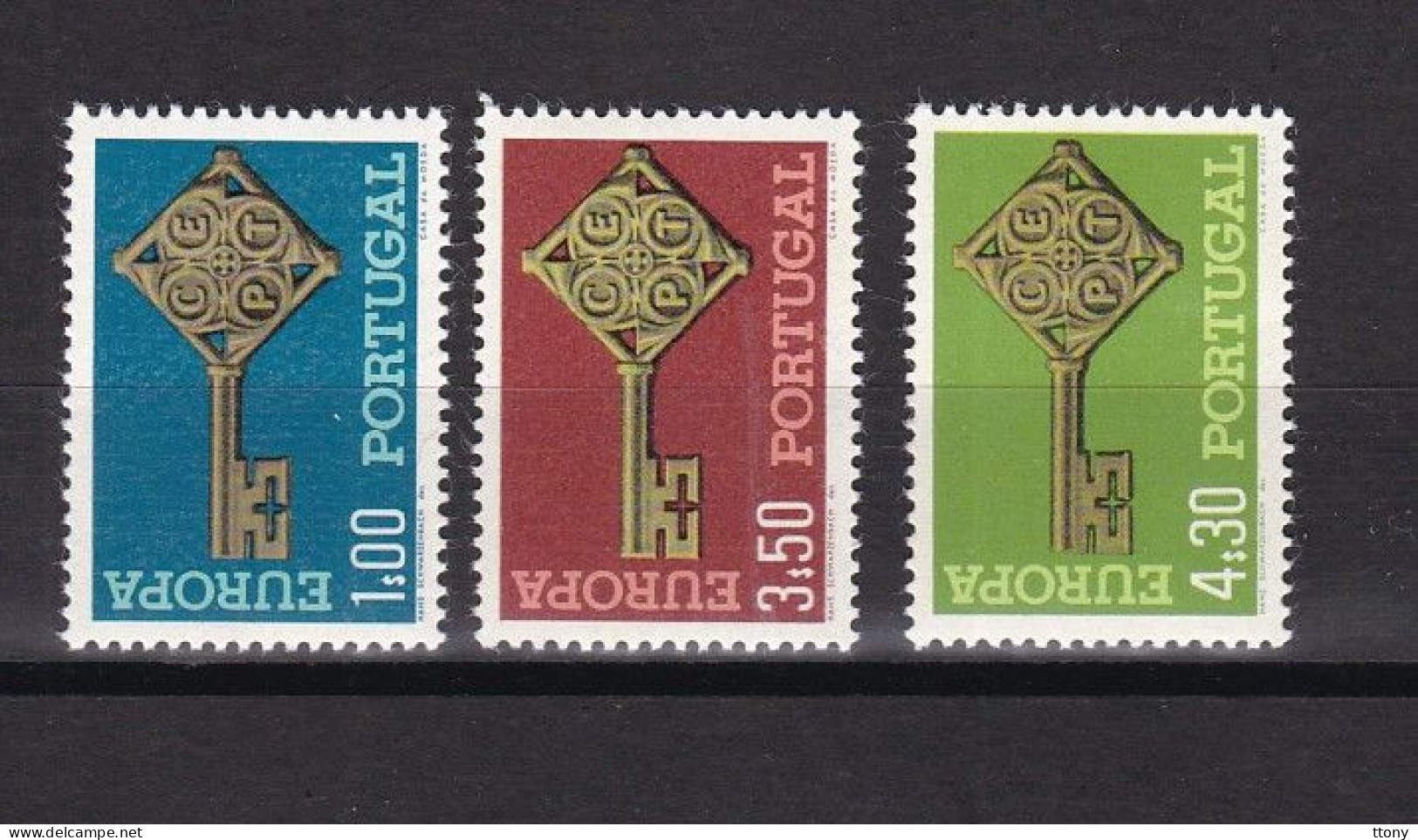 3 Timbres Europa **  CEPT  Portugal Année 1968   N° 1032 - 1033 - 1034 - 1968