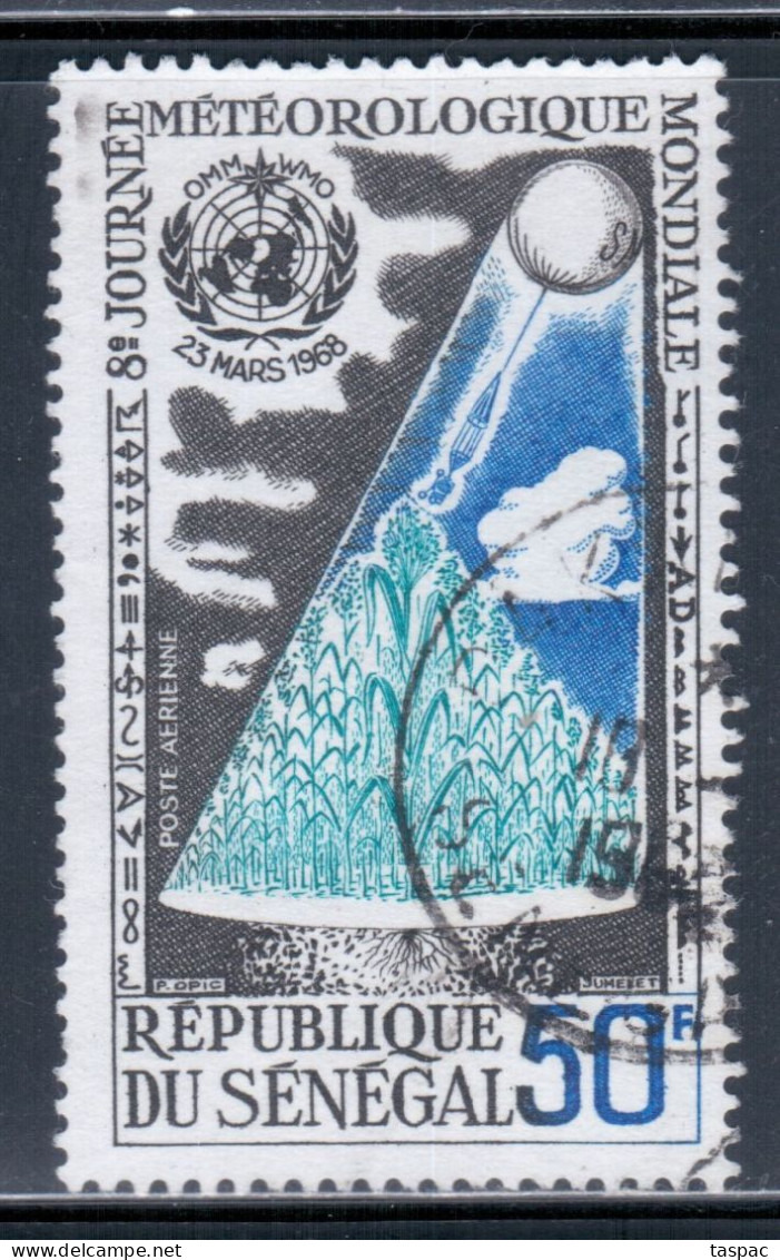 Senegal 1968 Mi# 372 Used - 8th World Meteorological Day / Space - Afrika
