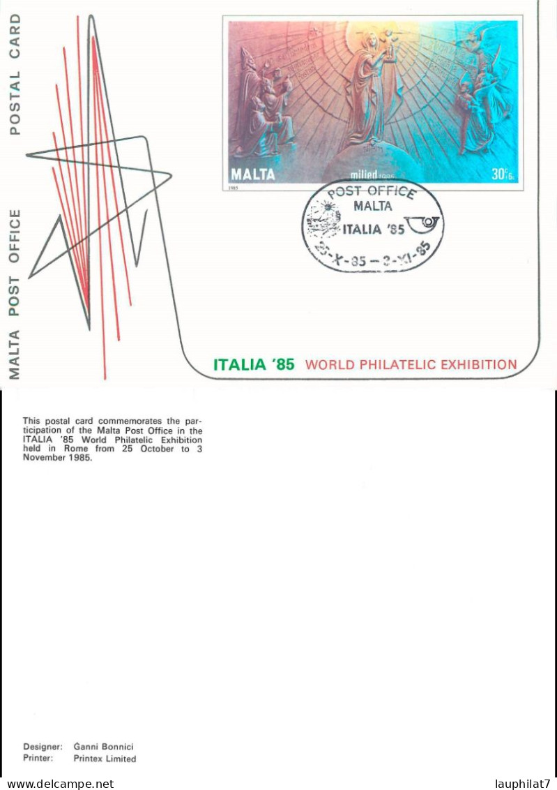 [501097]B/TB//-Malte  - Italie'85 World Philatelic Exhibition - Malta