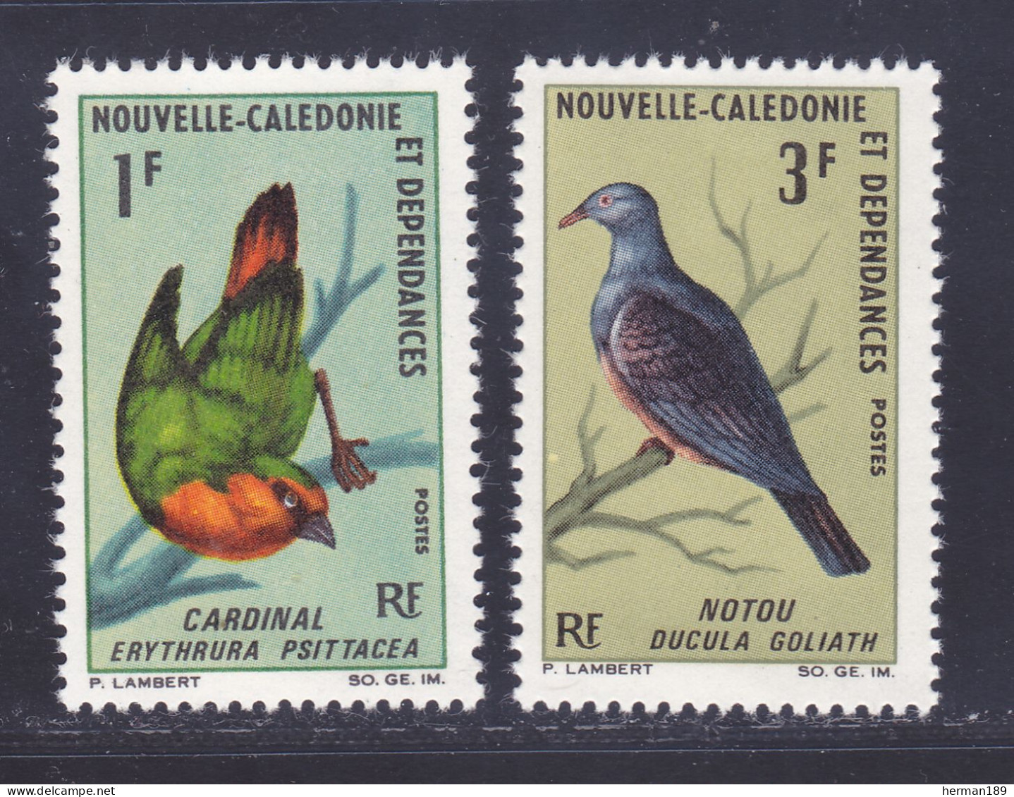 NOUVELLE CALEDONIE N°  330 & 331 ** MNH Neufs Sans Charnière, TB (D7469) Oiseaux - 1966 - Neufs