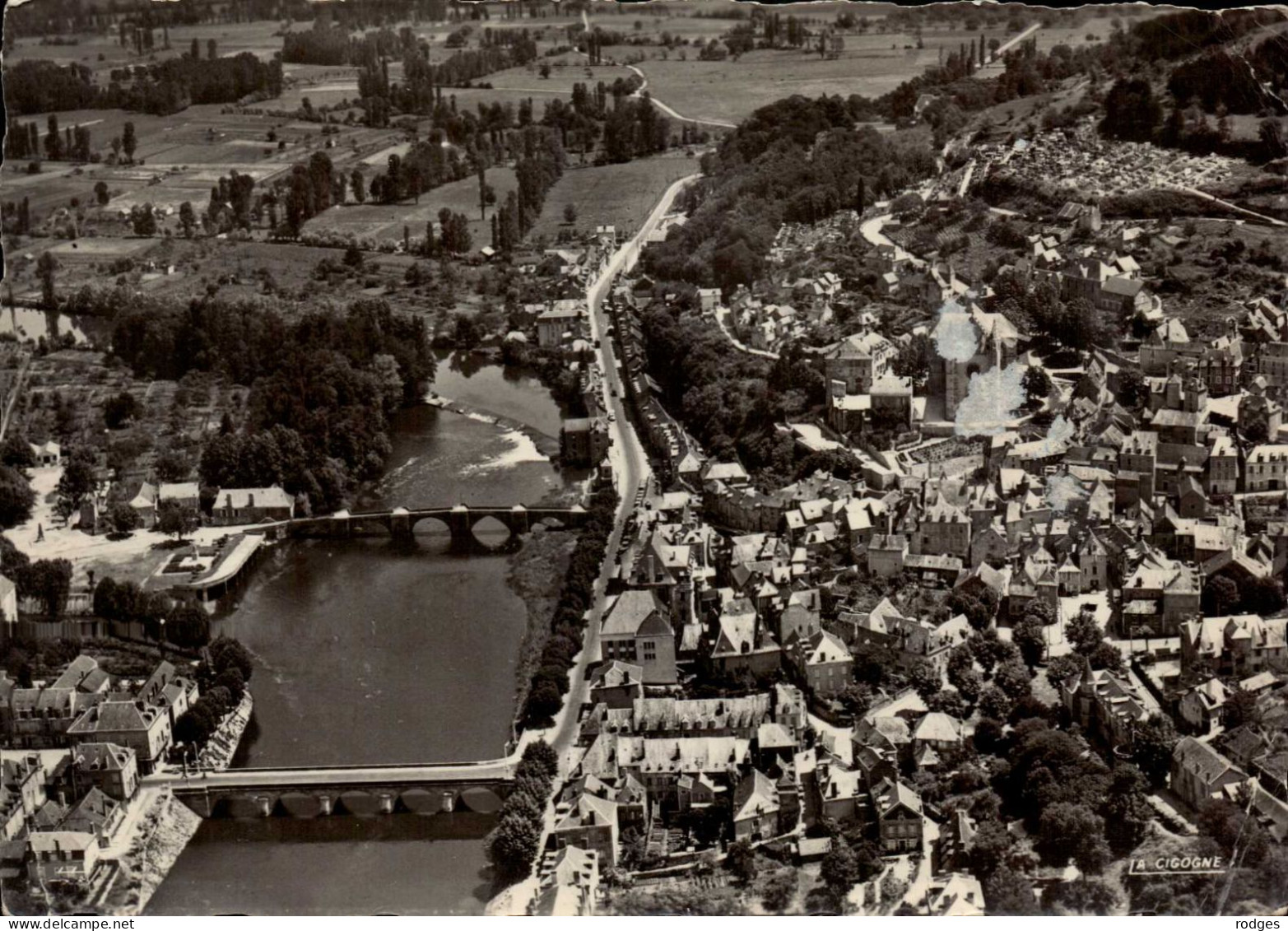 24 , Cpsm  TERRASSON , Vue Aérienne , 24.547.06  (12282) - Terrasson-la-Villedieu