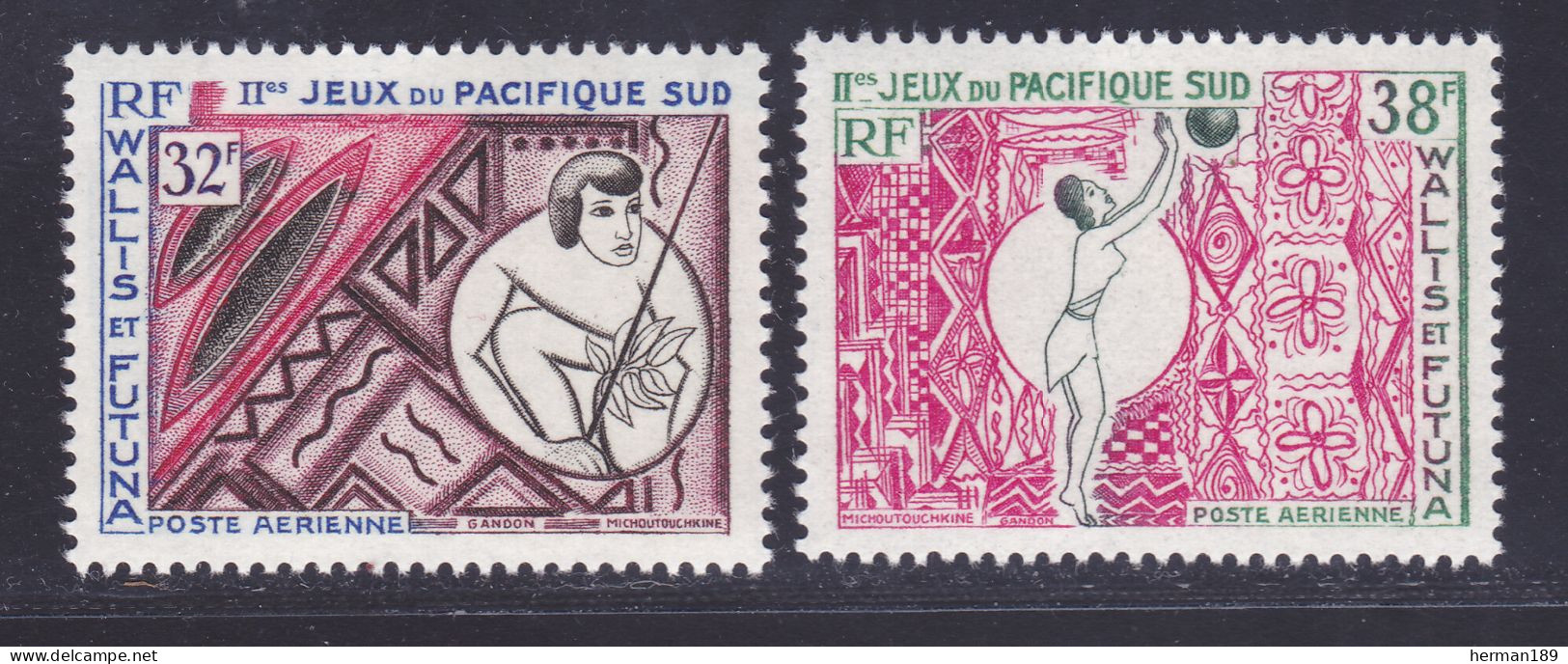 WALLIS ET FUTUNA AERIENS N°   29 & 30 ** MNH Neufs Sans Charnière, TB (D7471) Jeux Du Pacifique Sud - 1966 - Neufs