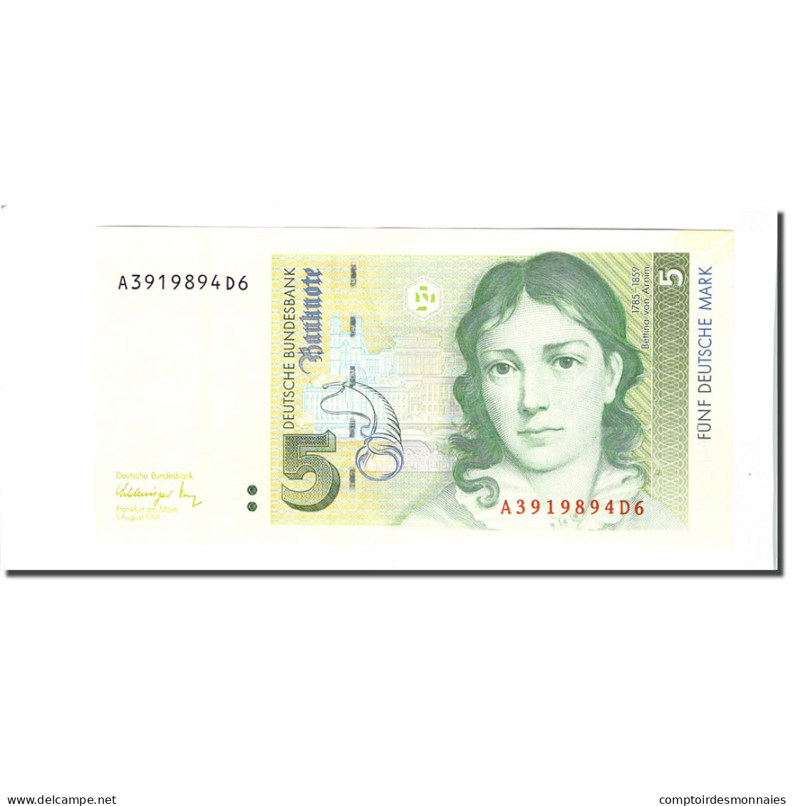 Billet, République Fédérale Allemande, 5 Deutsche Mark, 1991-08-01, KM:37 - 5 DM