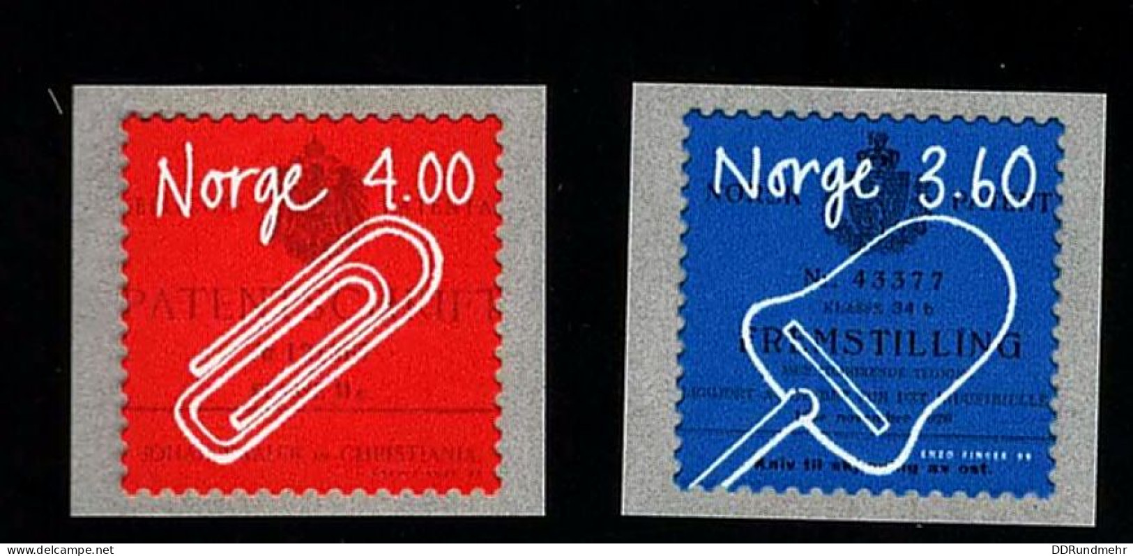 1999 Inventions Michel NO 1299 - 1300 Stamp Number NO 1213 - 1214 Yvert Et Tellier NO 1261 - 1262 Xx MNH - Neufs