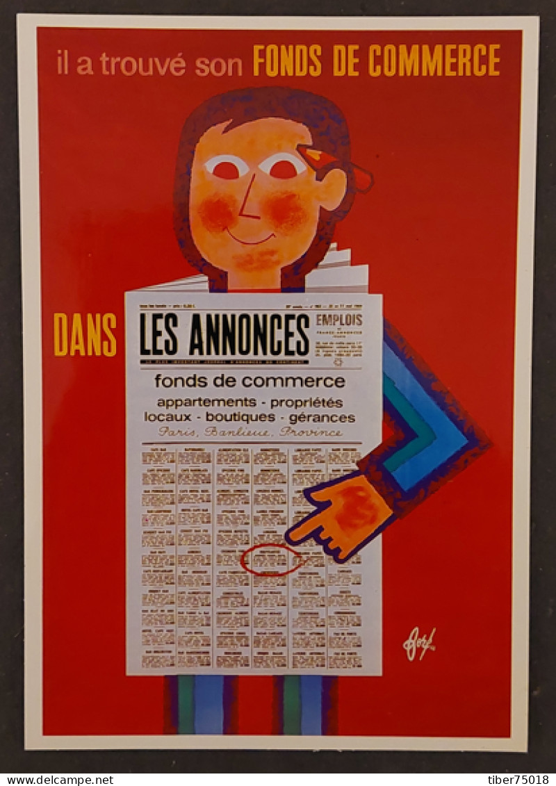 Carte Postale - Affiche Pour Le Journal "Les Annonces" (1964) Illustration : Foré (signature Au Dos) - Fore