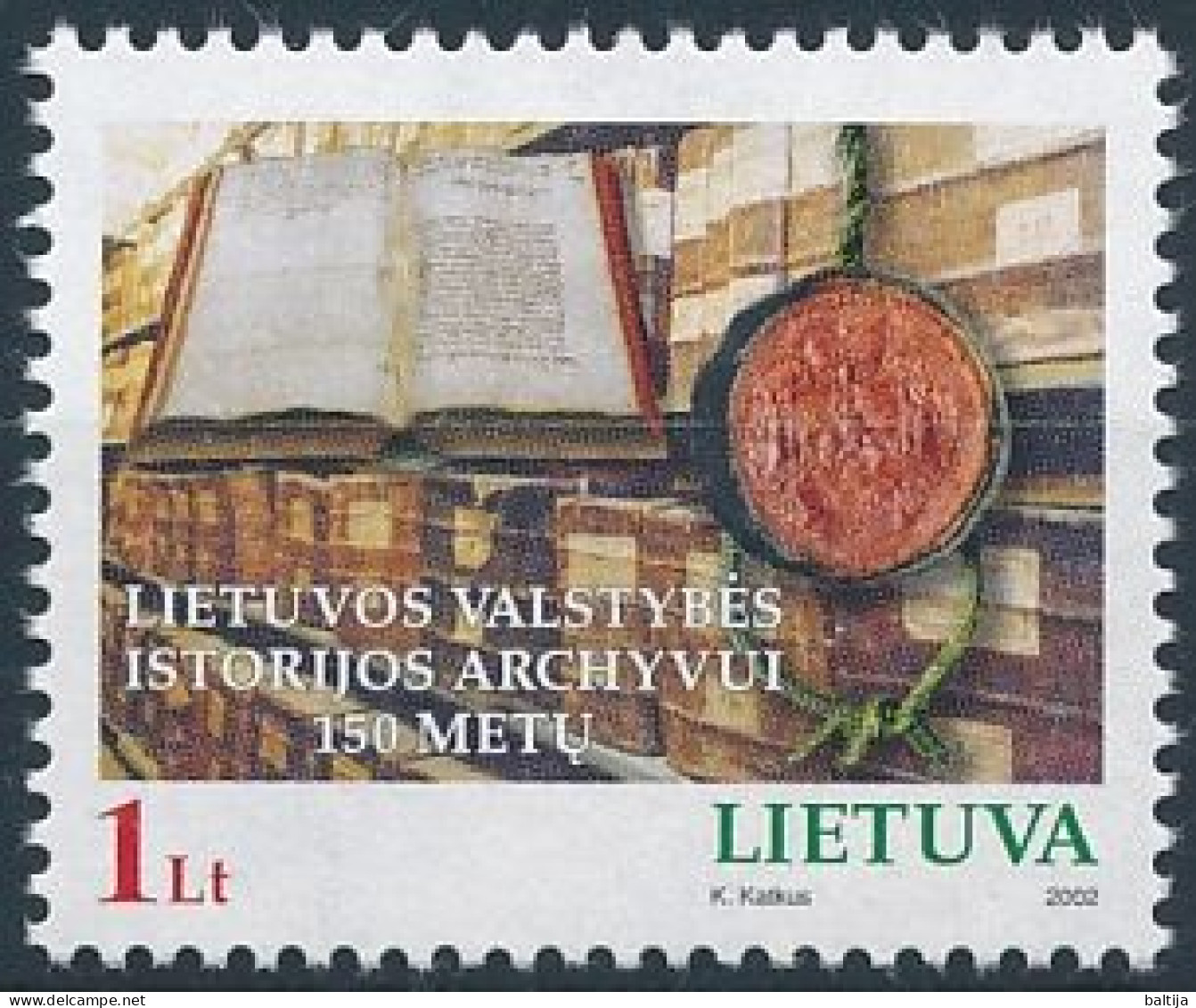 Mi 789 ** MNH / State Archive 100th Anniversary - Lithuania