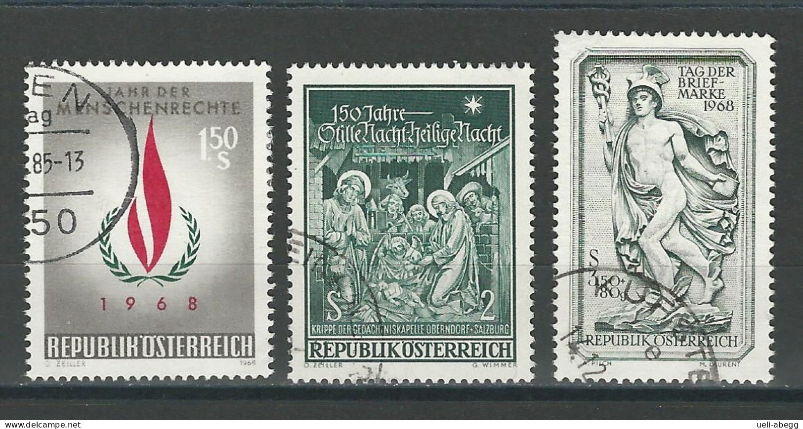 Österreich Mi 1272, 1276, 1277 O - Usados