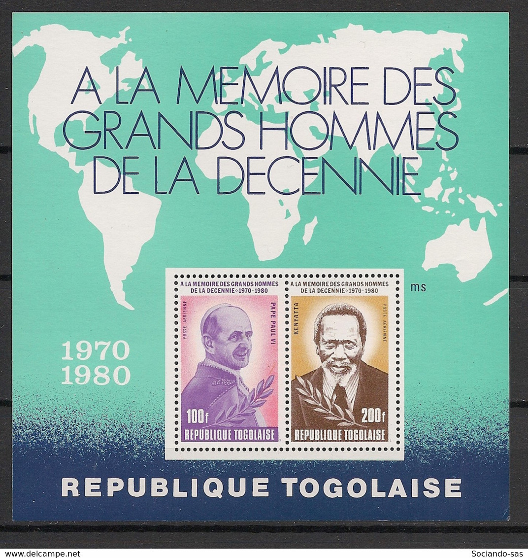 TOGO - 1980 - Bloc Feuillet BF N°YT. 141 - Pape Paul VI - Neuf Luxe ** / MNH / Postfrisch - Togo (1960-...)