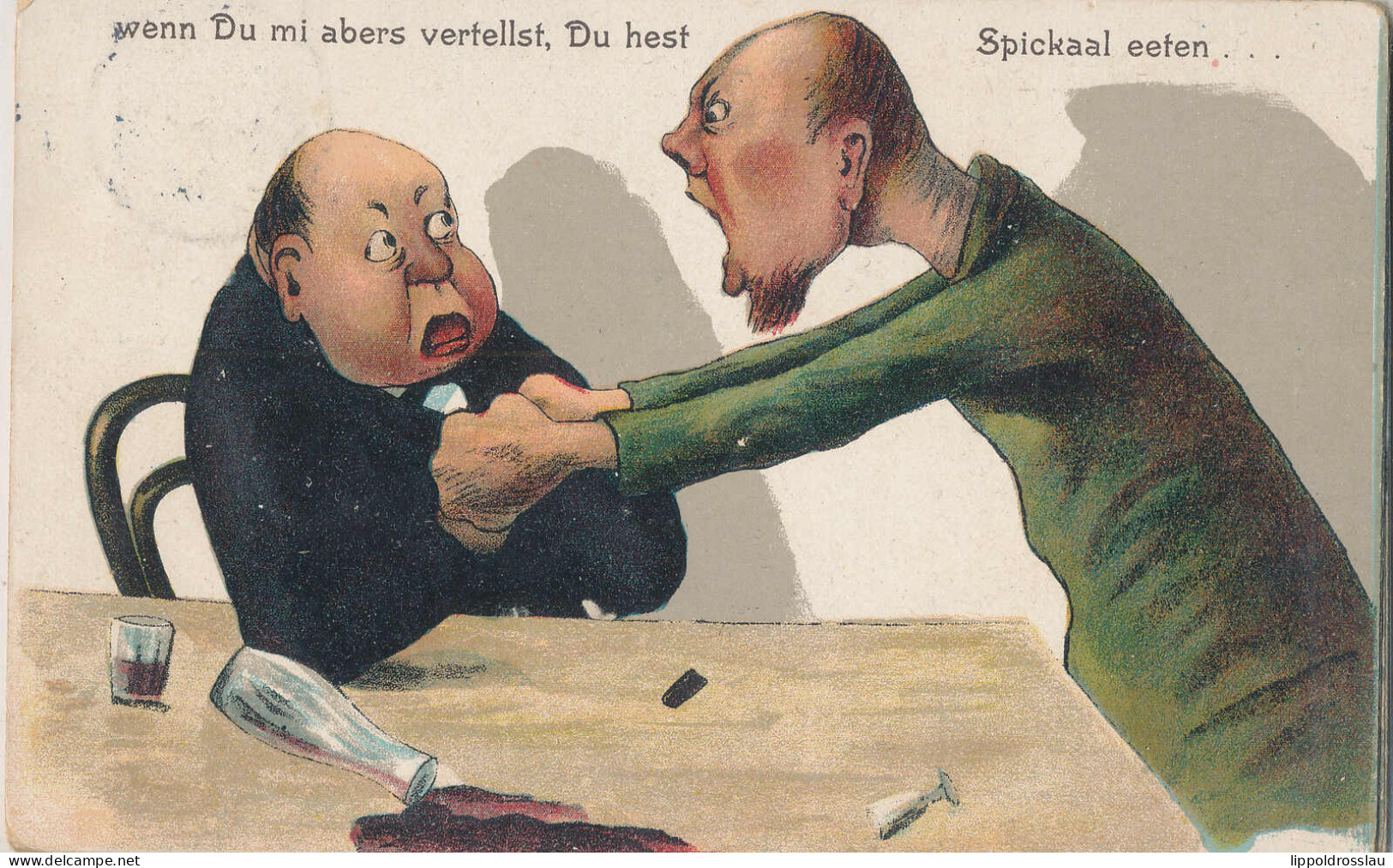 Gest. 6 AK's Einer Humoristischen Serie In Plattdeutsch 1905, Ecken Best. - Humor