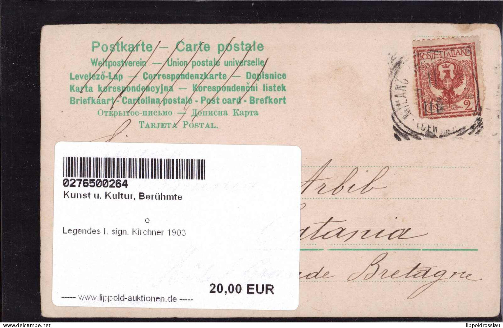 Gest. Legendes I. Sign. Kirchner 1903 - Kirchner, Raphael