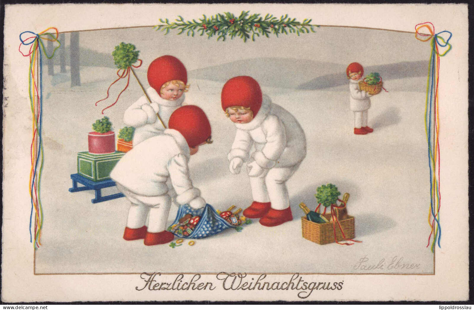 Weihnachtsgruss Sign. P. Ebner 1932 - Ebner, Pauli