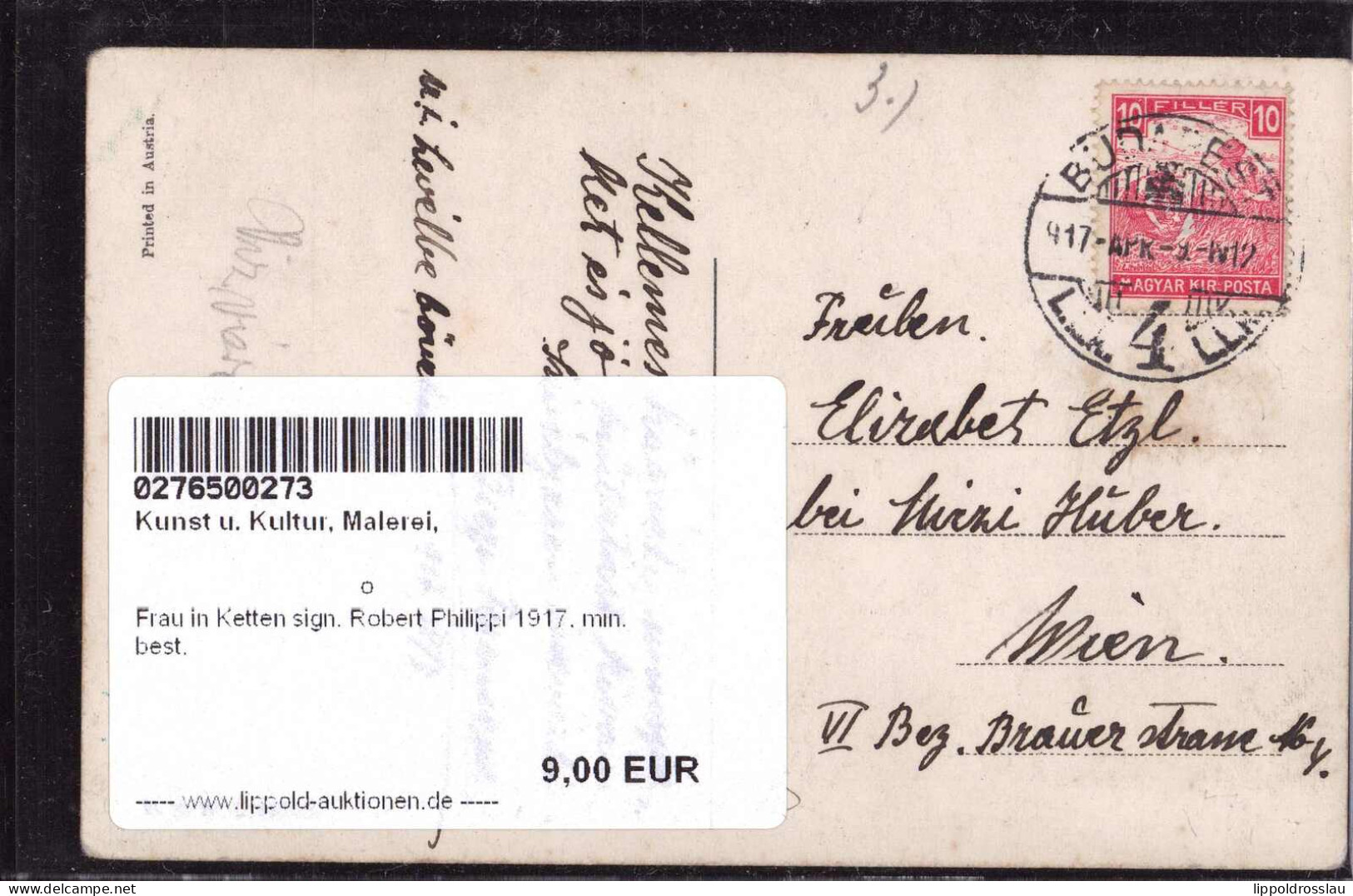 Gest. Frau In Ketten Sign. Robert Philippi 1917, Min. Best. - Other & Unclassified