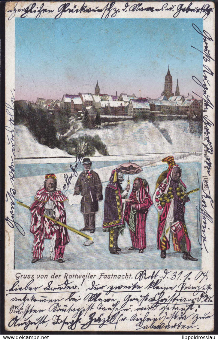 Gest. Rottweil Gruß Von Der Rottweiler Fastnacht 1904, Etwas Best. - Carnaval