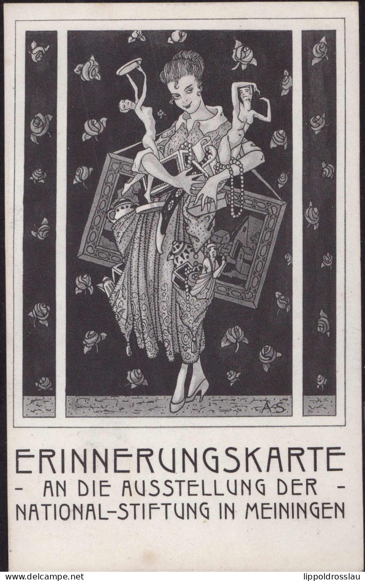 Gest. Meiningen Erinnerung An Die Ausstellung Der National-Stiftung 1917 - Pinksteren