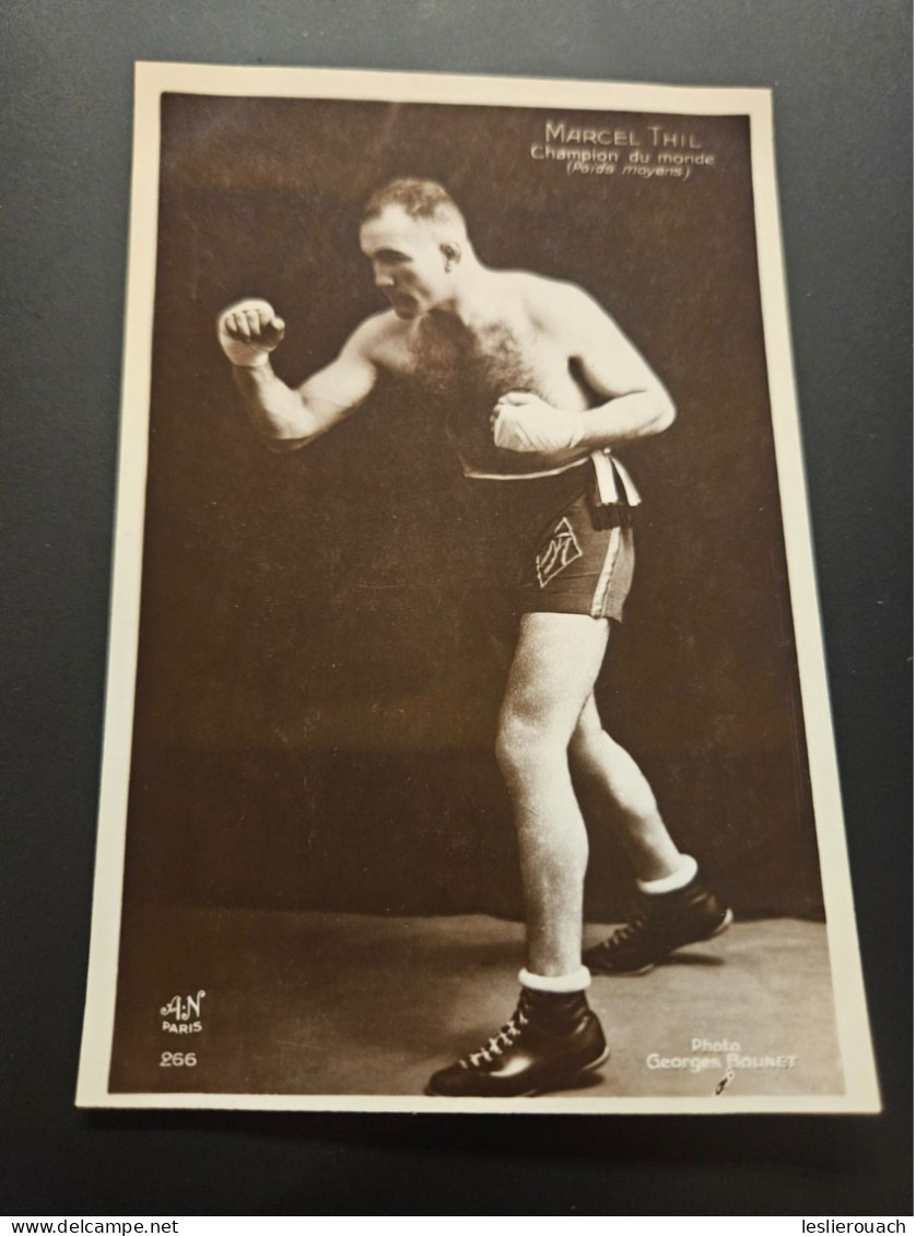 Carte Postale Ancienne Boxe Marcel Thil Champion Du Monde Poids Moyen - Boxe