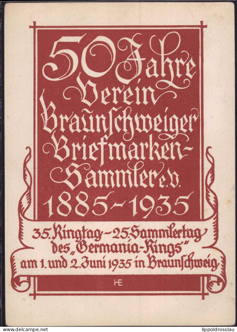 Gest. Braunschweig Briefmarkenausstellung 1935 SST - Timbres (représentations)