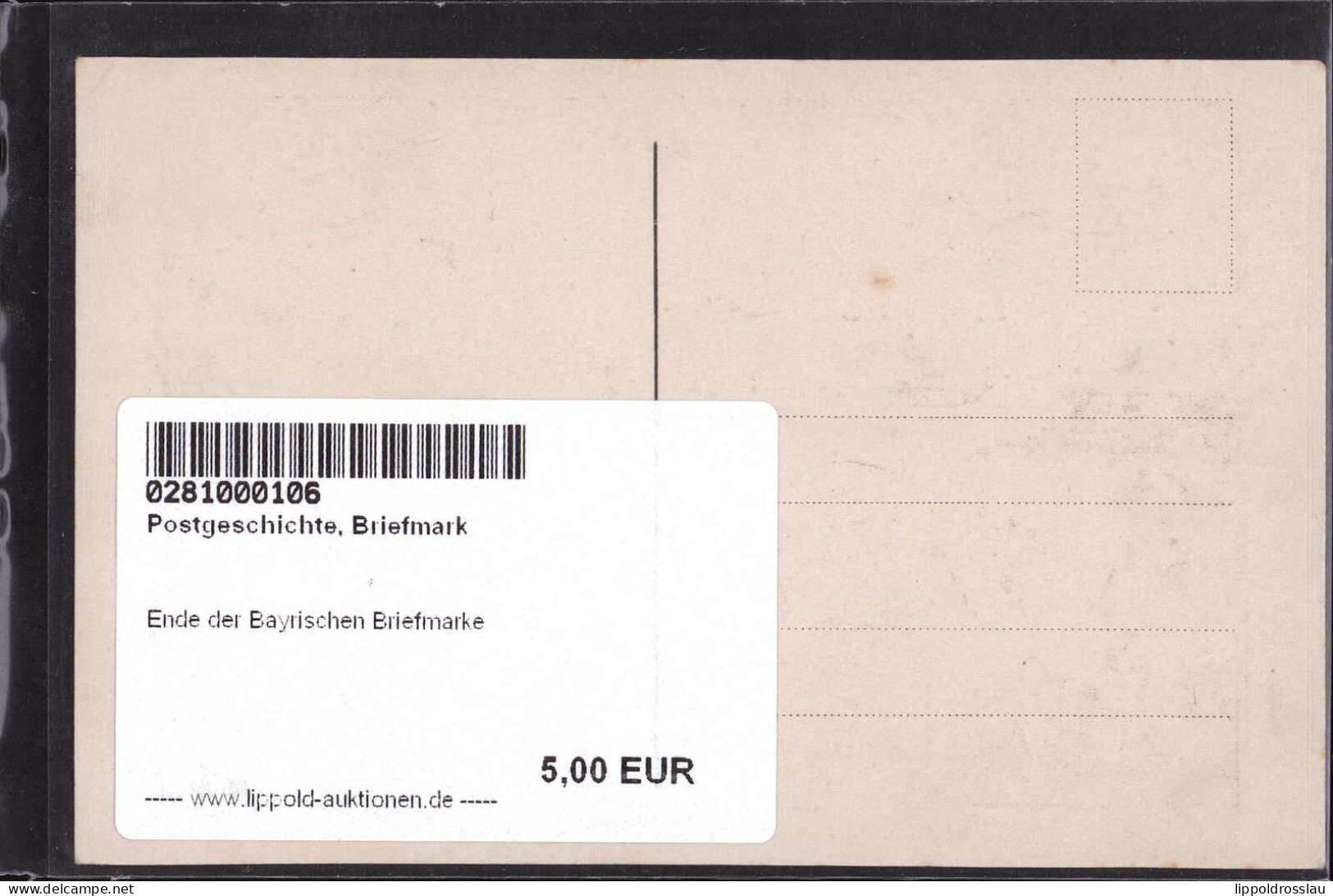 * Ende Der Bayrischen Briefmarke - Briefmarken (Abbildungen)