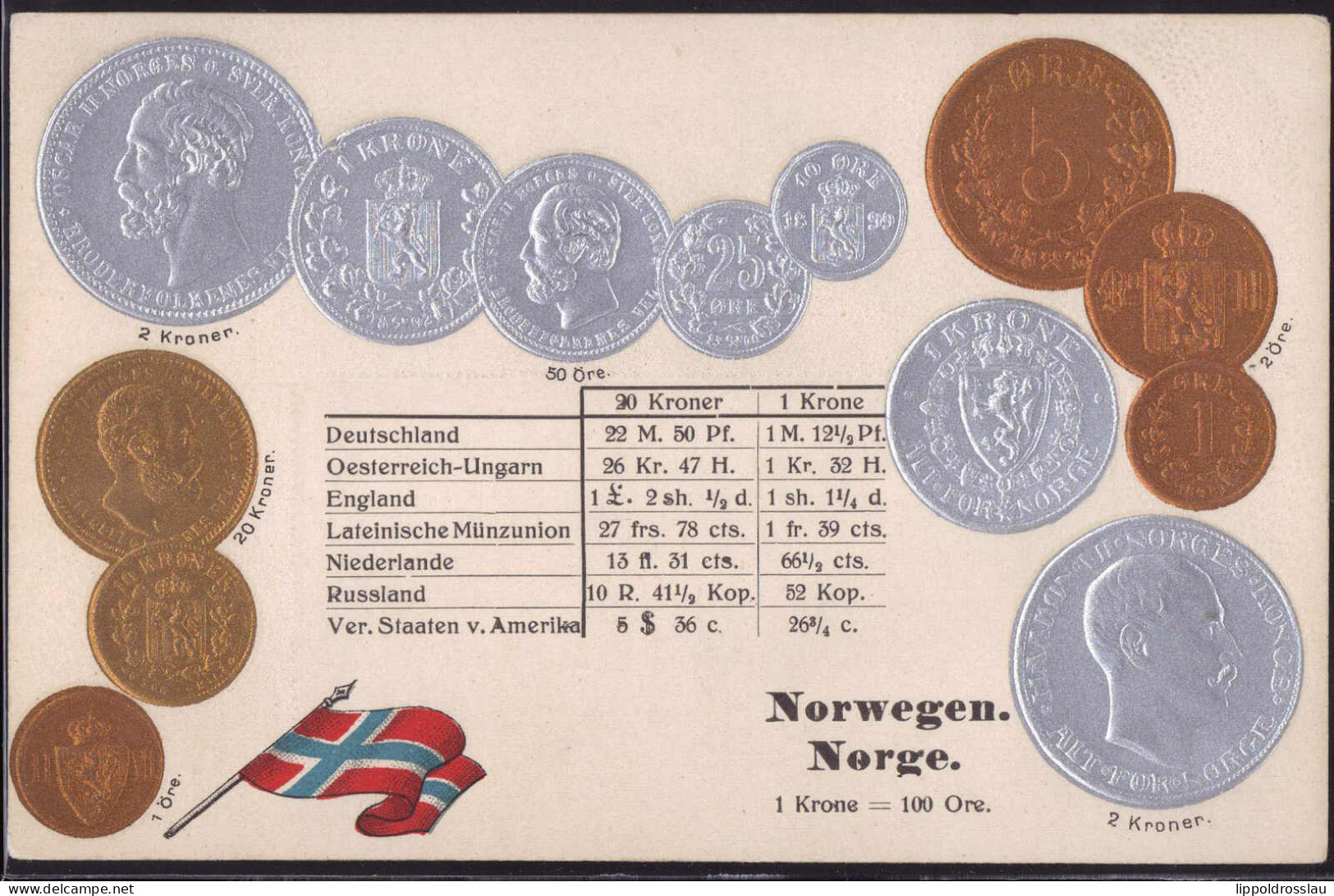 * Münzen Norwegen, Prägekarte - Coins (pictures)