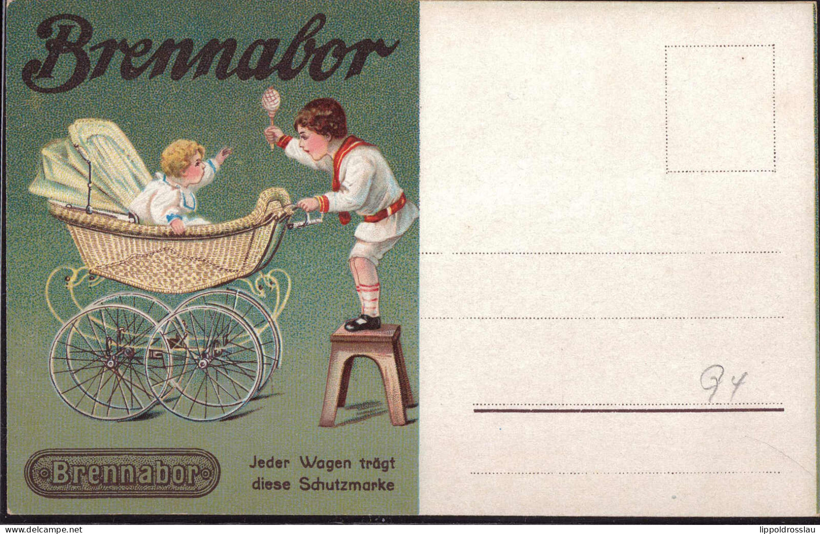 * Brennabor Kinderwagen Brandenburg - Werbepostkarten