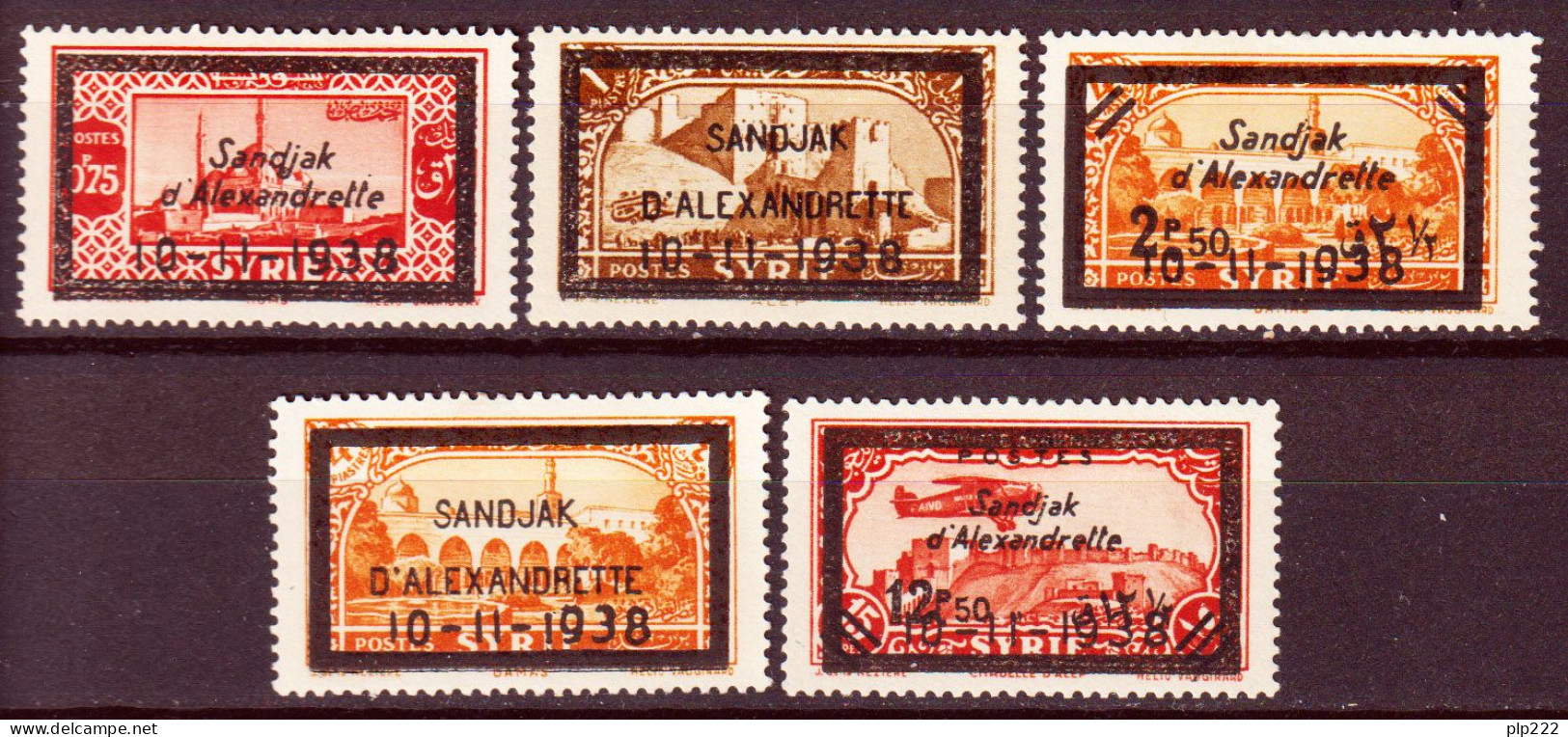 Alexandrette 1938 Y.T.13/17 */MH VF/F - Unused Stamps