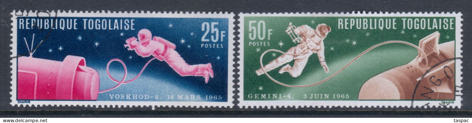 Togo 1965 Mi# 487-488 A Used - Walks In Space / Alexei Leonov / Edward H. White - Africa