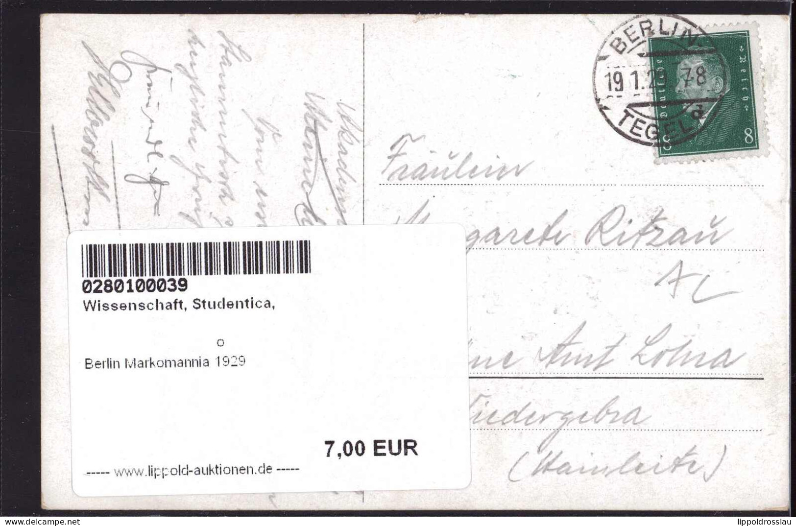 Gest. Berlin Markomannia 1929 - Vari