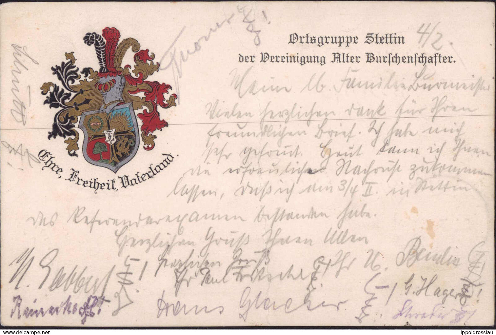 Gest. Stettin Vereinigung Alter Burschenschafter 1928, Mittelbug - Vari