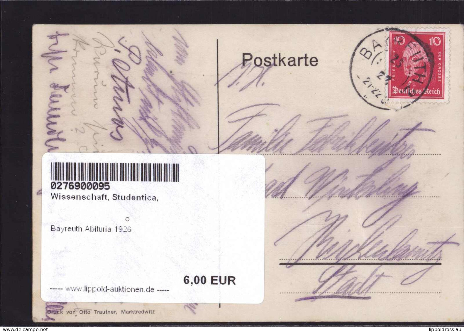 Gest. Bayreuth Abituria 1926 - Other
