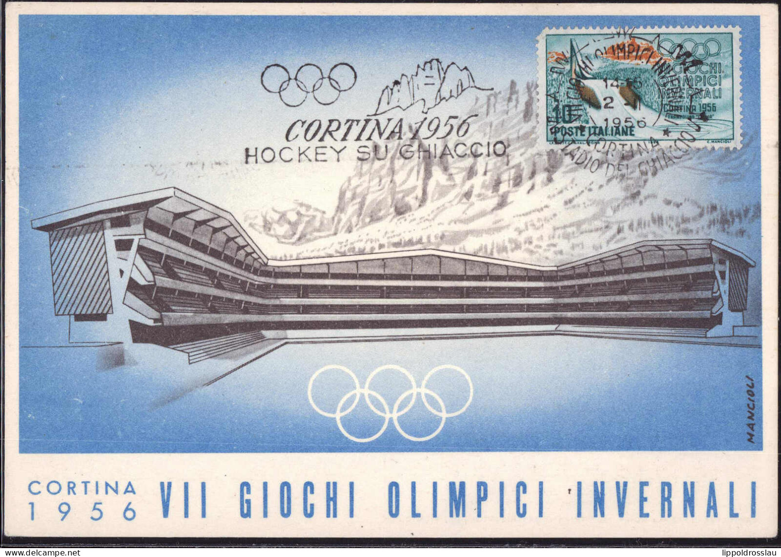Gest. Olympiade Cortina 1956 SST - Olympische Spiele