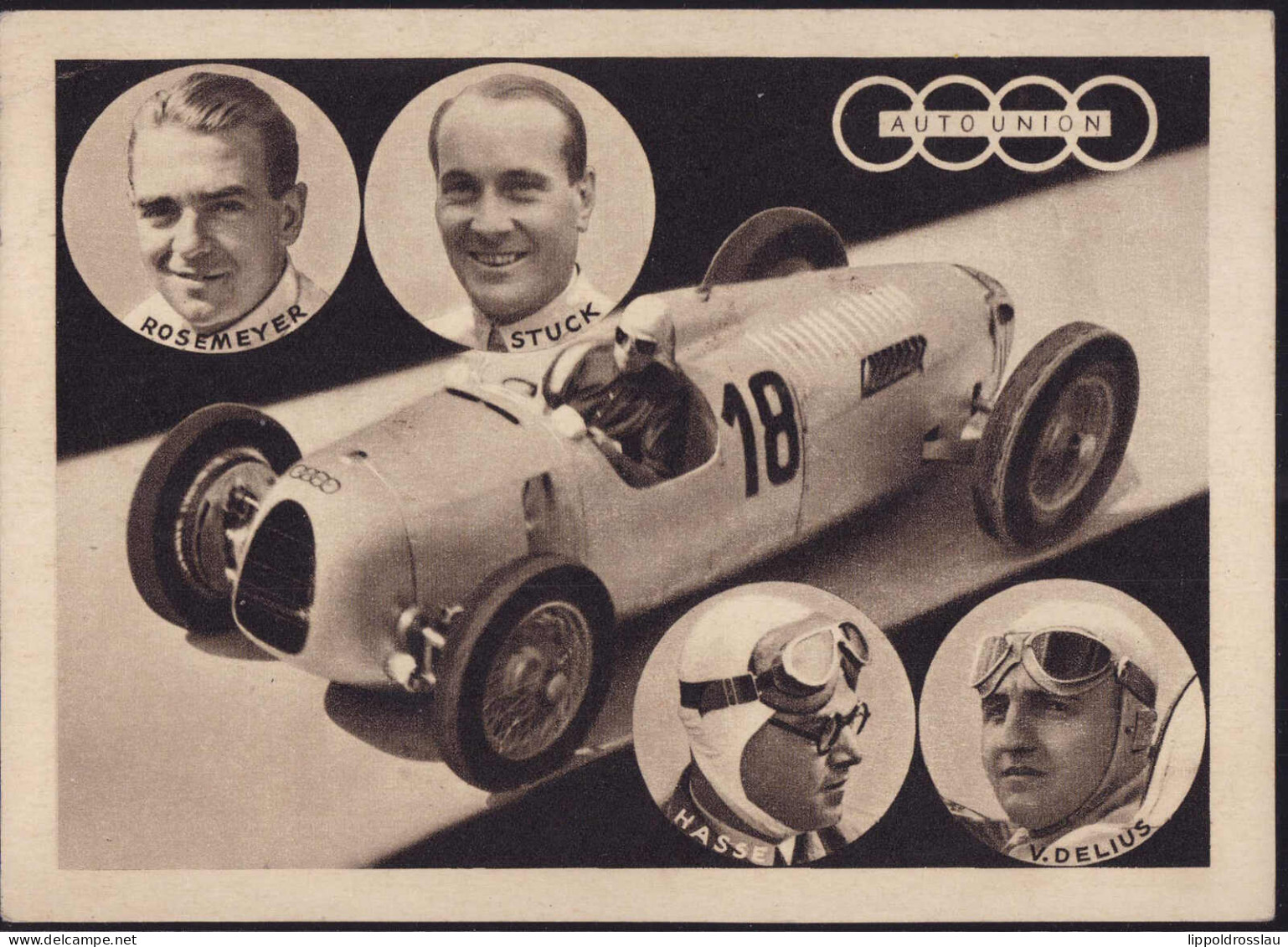 * Rosemeyer Stuck Hasse Delius Fahrer Der Auto Union 1935 - Grand Prix / F1
