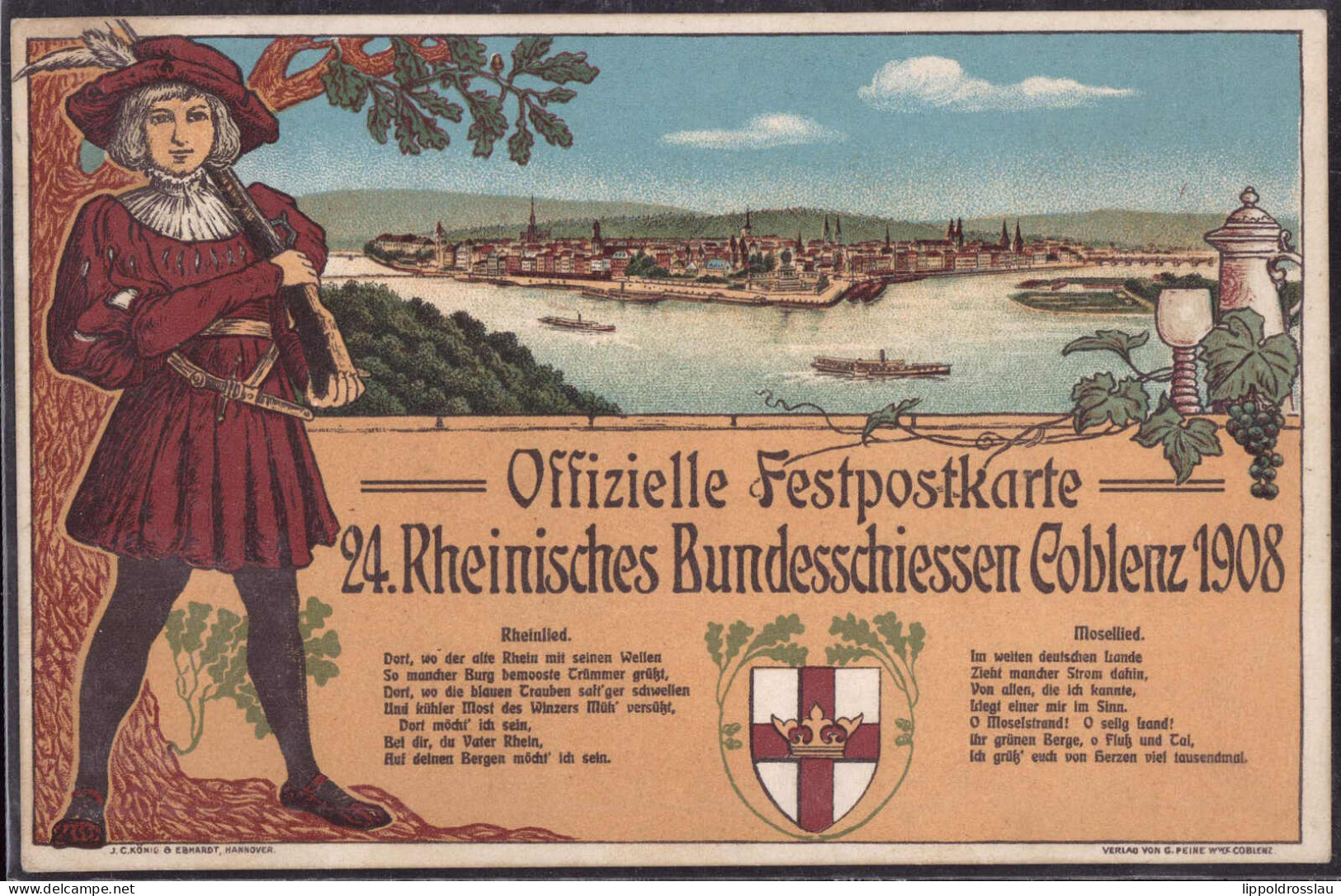 Gest. Koblenz Bundesschieesen 1908 - Shooting (Weapons)