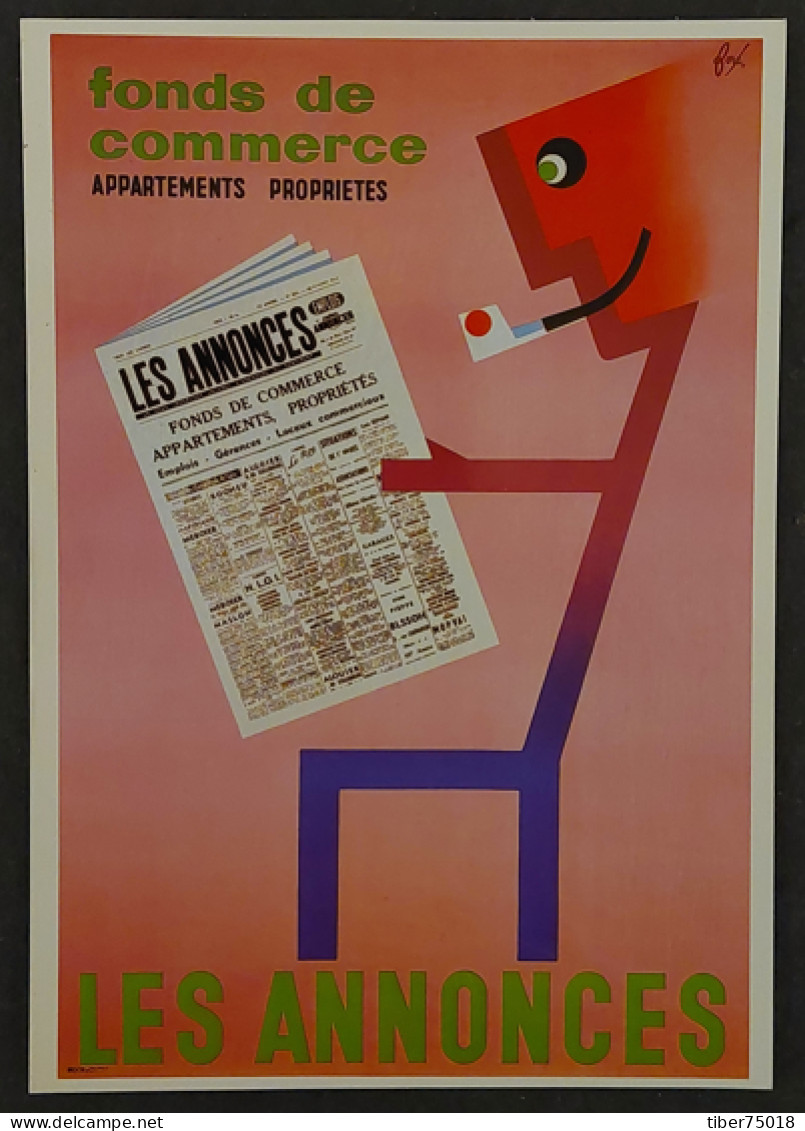 Carte Postale - Affiche Pour Le Journal "Les Annonces" (1956) Illustration : Foré (signature Au Dos) - Fore