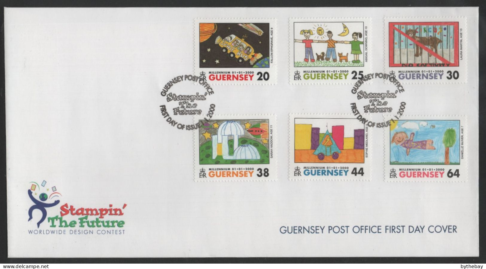 Guernsey 2000 FDC Sc 703-708 Future Children's Stamp Designs Millennium - Guernesey