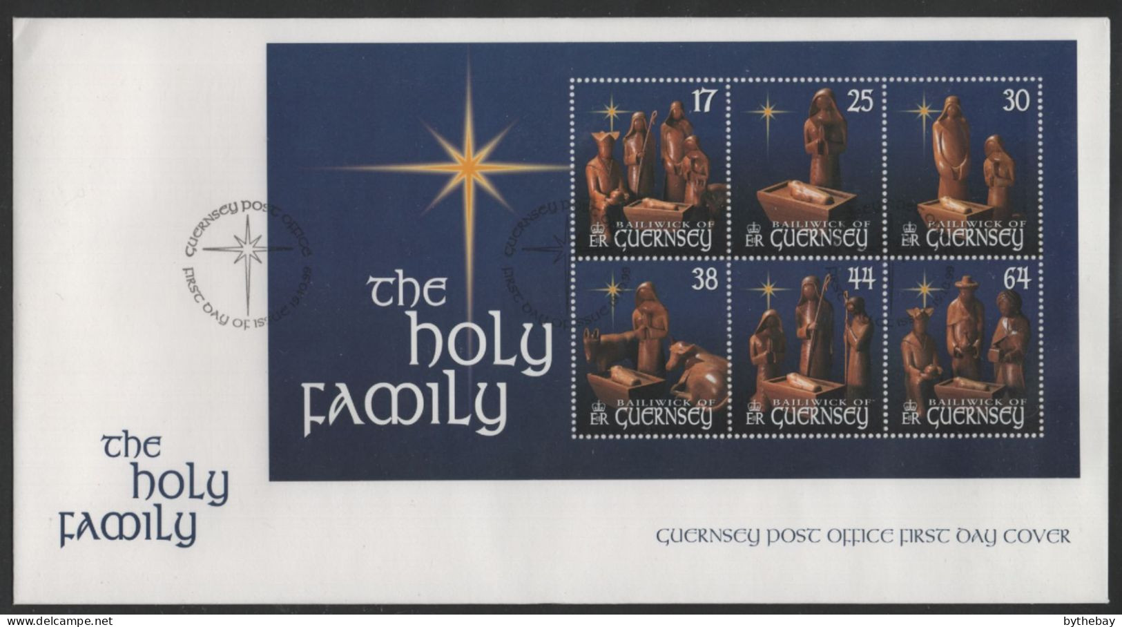 Guernsey 1999 FDC Sc 702a Christmas Creche Figurines Sheet - Guernesey
