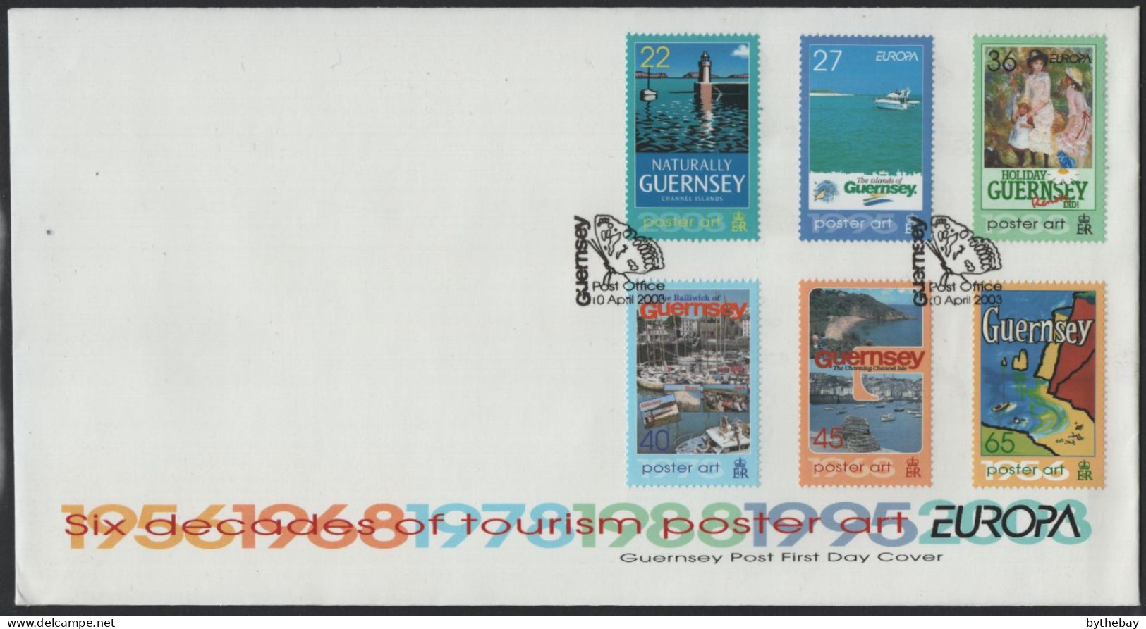 Guernsey 2003 FDC Sc 801-806 Tourism Poster Art - Guernesey