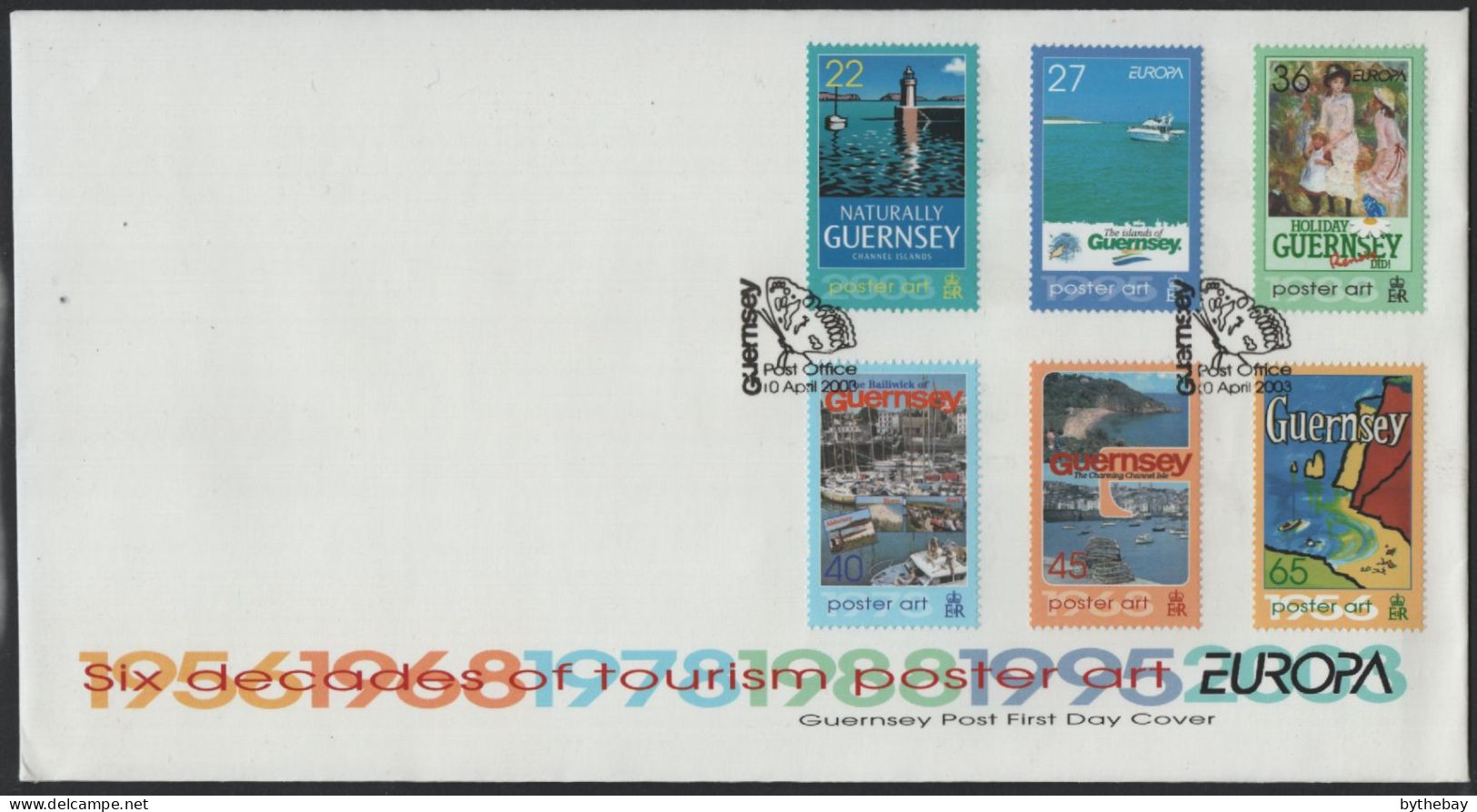 Guernsey 2003 FDC Sc 801-806 Tourism Poster Art - Guernsey