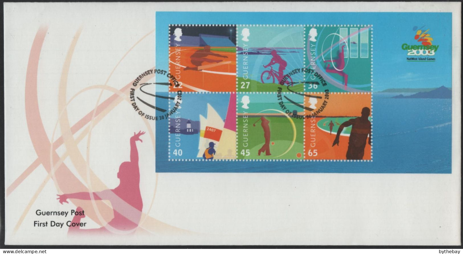 Guernsey 2003 FDC Sc 800a NatWest Island Games Sheet - Guernesey